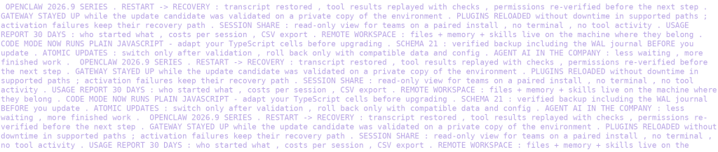 Nowosci OpenClaw 2026.9.5 i cala seria 2026.9: agent AI w firmie